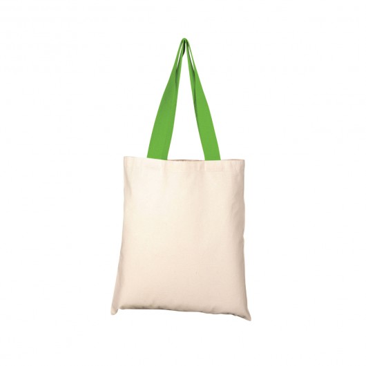 Coloured Handle Cotton Totes green